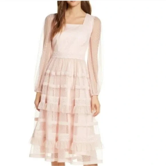 Rachel Parcell Pink Lace Midi Dress - Picture 3 of 6